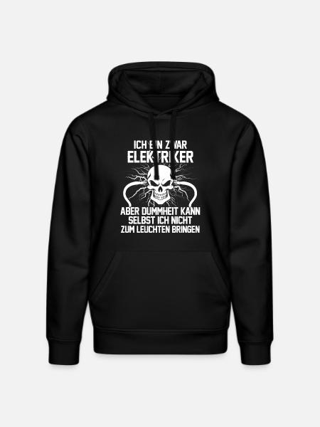 Elektriker - Dummheit - Stanley/Stella Unisex Bio-Hoodie DRUMMER  - Schwarz