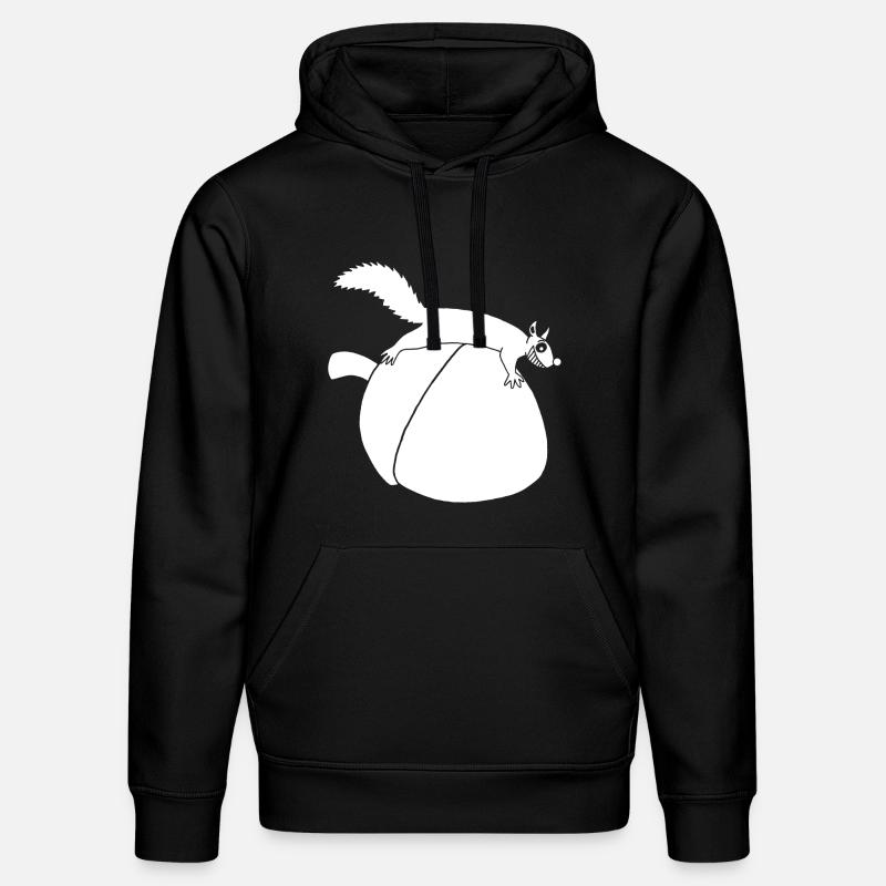 L'écureuil contre le gland (blanc) - Sweat à capuche bio DRUMMER Stanley/Stella Unisexe - noir