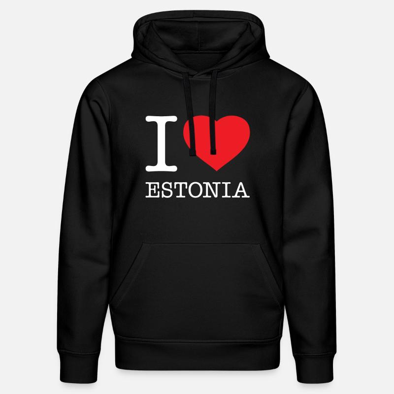 J’AIME L’ESTONIE Estland - Sweat à capuche bio DRUMMER Stanley/Stella Unisexe - noir
