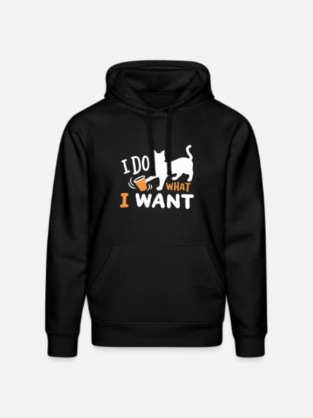 Katze Kätzchen Wortspiel - Stanley/Stella Unisex Bio-Hoodie DRUMMER - Schwarz
