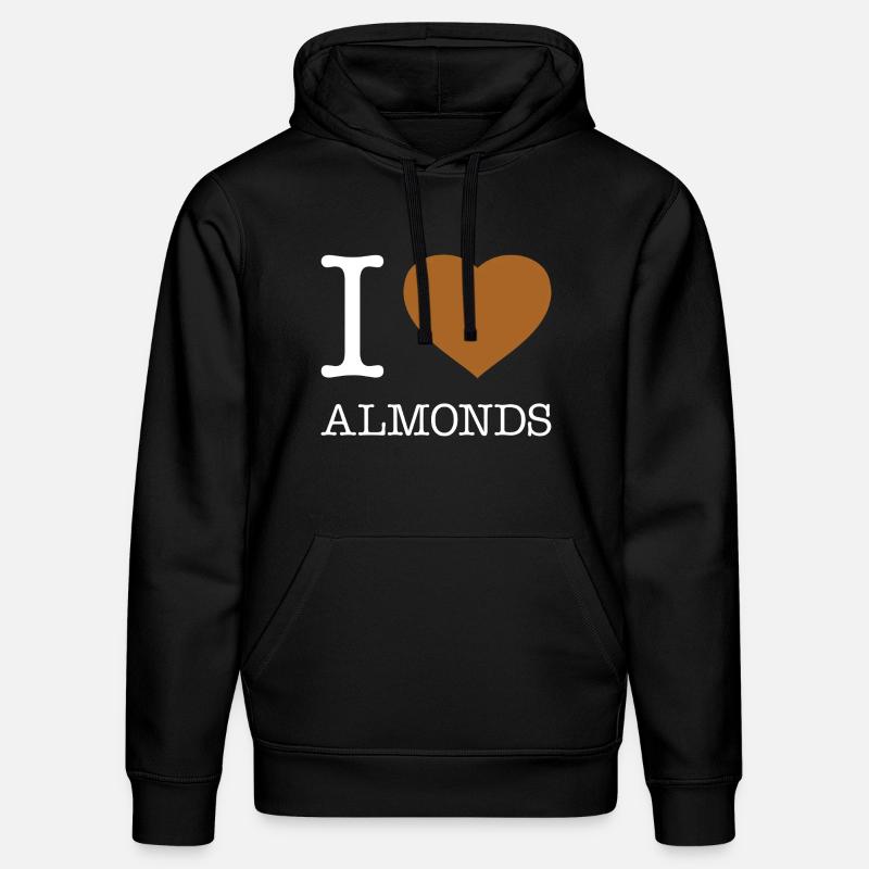 J’ADORE LES AMANDES - Sweat à capuche bio DRUMMER Stanley/Stella Unisexe - noir
