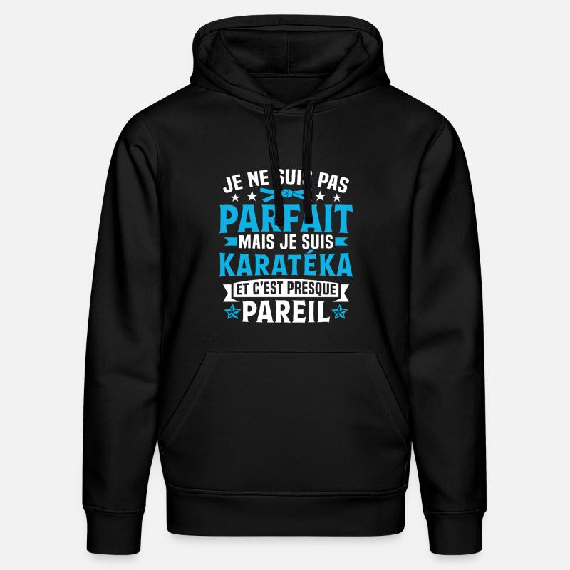 je suis karatéka cadeau karaté - Sweat à capuche bio DRUMMER Stanley/Stella Unisexe - noir