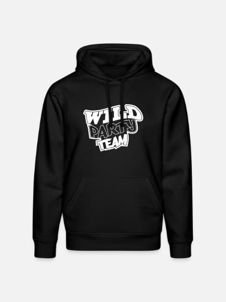 Wild Party Team Graffiti Motif - Stanley/Stella DRUMMER Unisex Organic Hoodie - black
