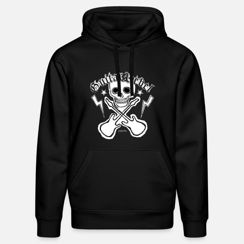 Guitare Rebel - Patchstyle - Sweat à capuche bio DRUMMER Stanley/Stella Unisexe - noir