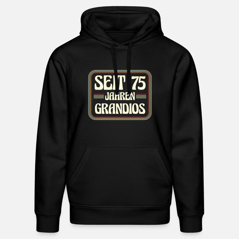 75 ans Anniversaire 75 - Sweat à capuche bio DRUMMER Stanley/Stella Unisexe - noir