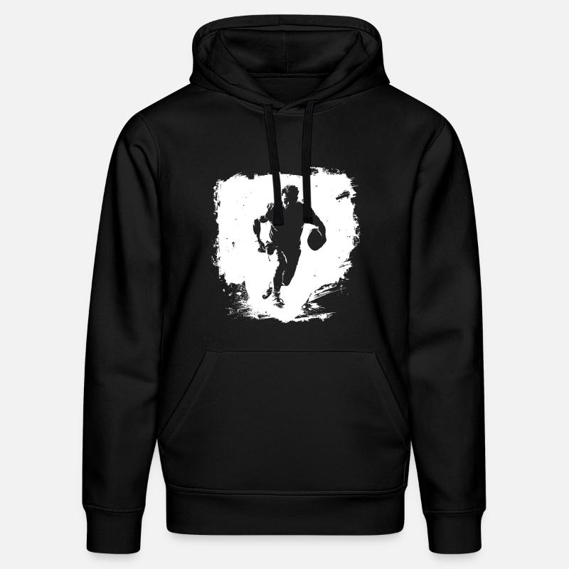 Art de rue du rugby - Sweat à capuche bio DRUMMER Stanley/Stella Unisexe - noir