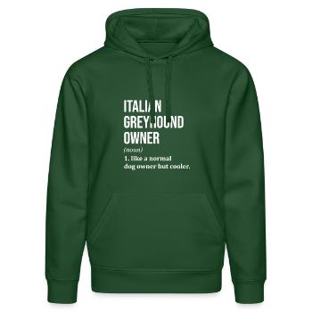Greyhound - Stanley/Stella DRUMMER Unisex Organic Hoodie - bottle green - Front - Liana (172cm) & Jaron (178cm)