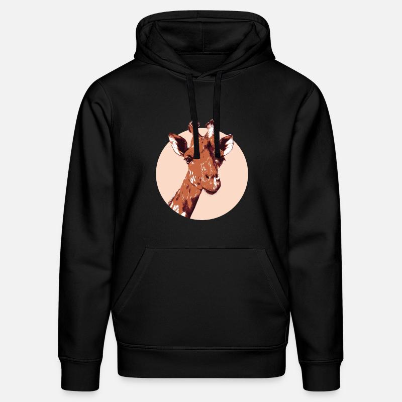 Conception illustrative moderne de girafe - Sweat à capuche bio DRUMMER Stanley/Stella Unisexe - noir