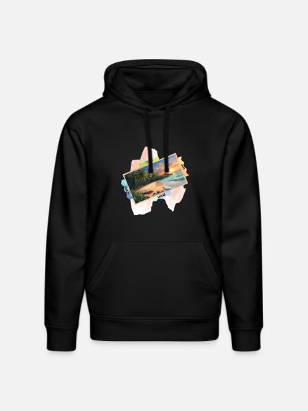 Nature plage image mignon design d’été - Sweat à capuche bio DRUMMER Stanley/Stella Unisexe - noir