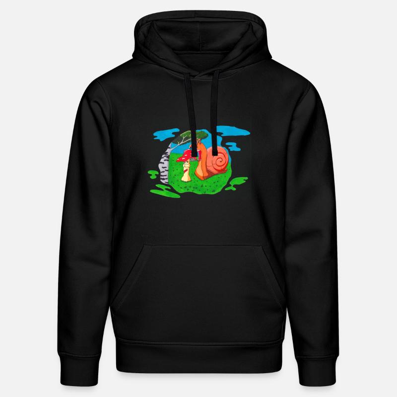 Front champignon - Sweat à capuche bio DRUMMER Stanley/Stella Unisexe - noir