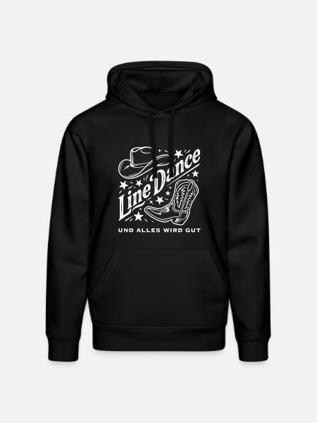 Line Dance Cowboy Flair - Stanley/Stella Unisex Bio-Hoodie DRUMMER - Schwarz