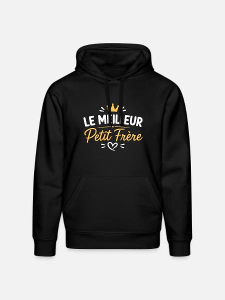 Meilleur Petit Frère Couronné - Sweat à capuche bio DRUMMER Stanley/Stella Unisexe - noir