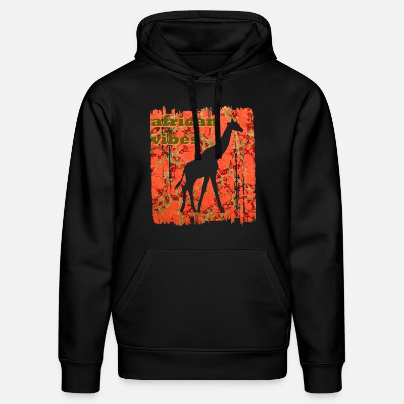giraffe e 213 - Stanley/Stella Unisex Bio-Hoodie DRUMMER  - Schwarz