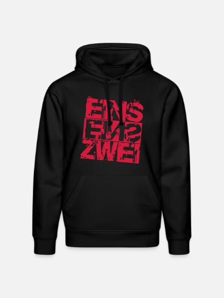 einseinszwei - Stanley/Stella Unisex Bio-Hoodie DRUMMER - Schwarz