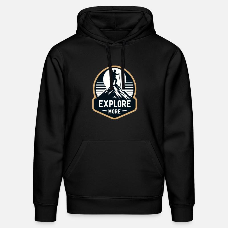 Explore more - Wanderer - Stanley/Stella Unisex Bio-Hoodie DRUMMER  - Schwarz