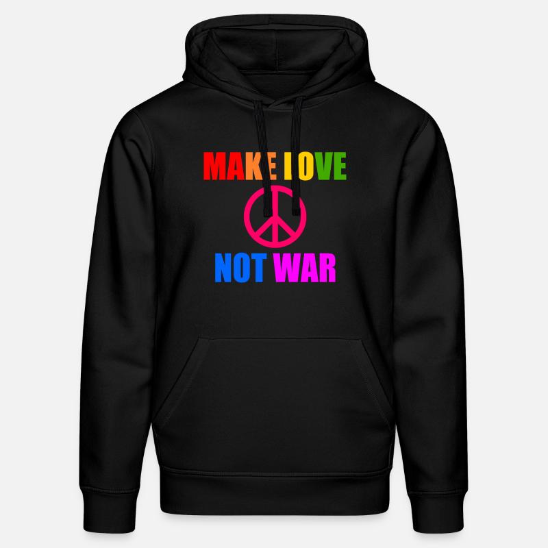 Make love not war - Stanley/Stella Unisex Bio-Hoodie DRUMMER  - Schwarz