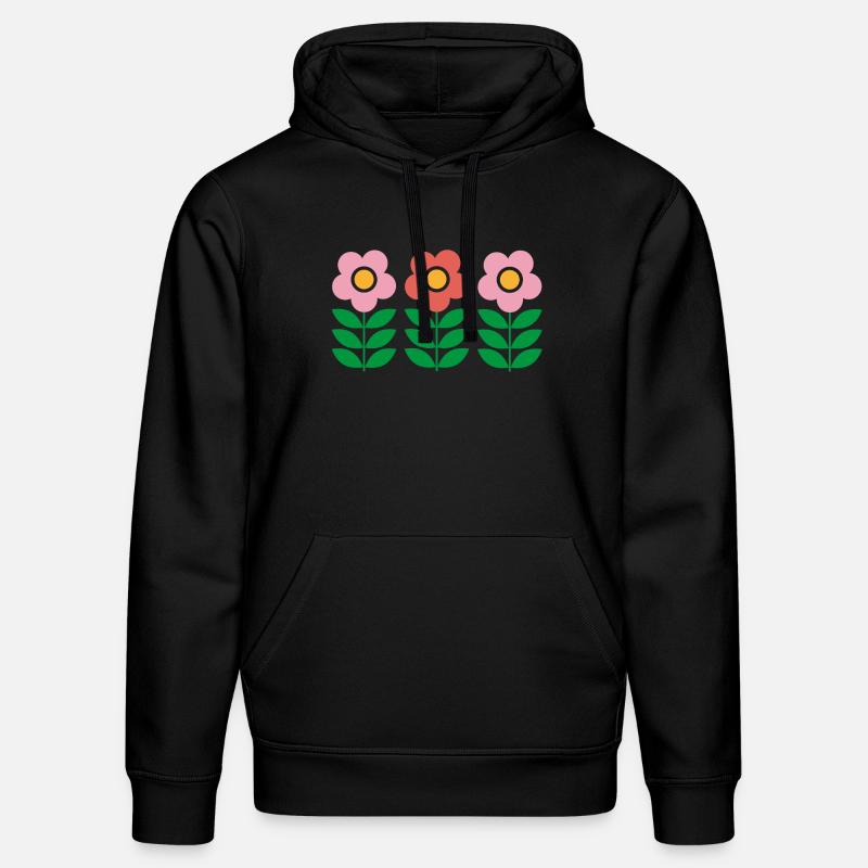 Fleurs - Sweat à capuche bio DRUMMER Stanley/Stella Unisexe - noir
