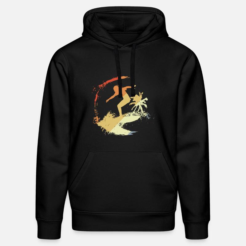 Surfeur des années 80 - Sweat à capuche bio DRUMMER Stanley/Stella Unisexe - noir