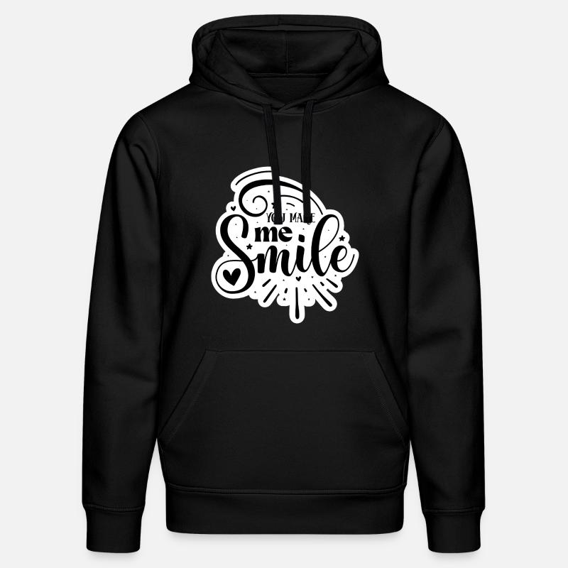 Tu me fais sourire - Sweat à capuche bio DRUMMER Stanley/Stella Unisexe - noir