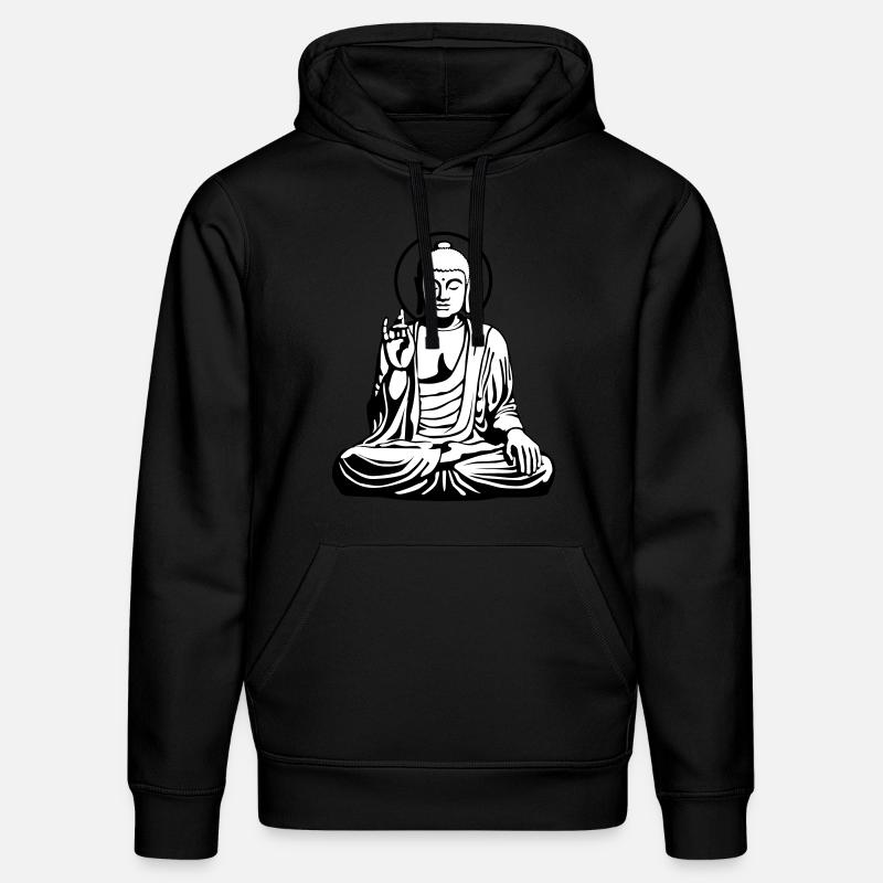 Young Buddha No.1_2c - Stanley/Stella Unisex Bio-Hoodie DRUMMER  - Schwarz
