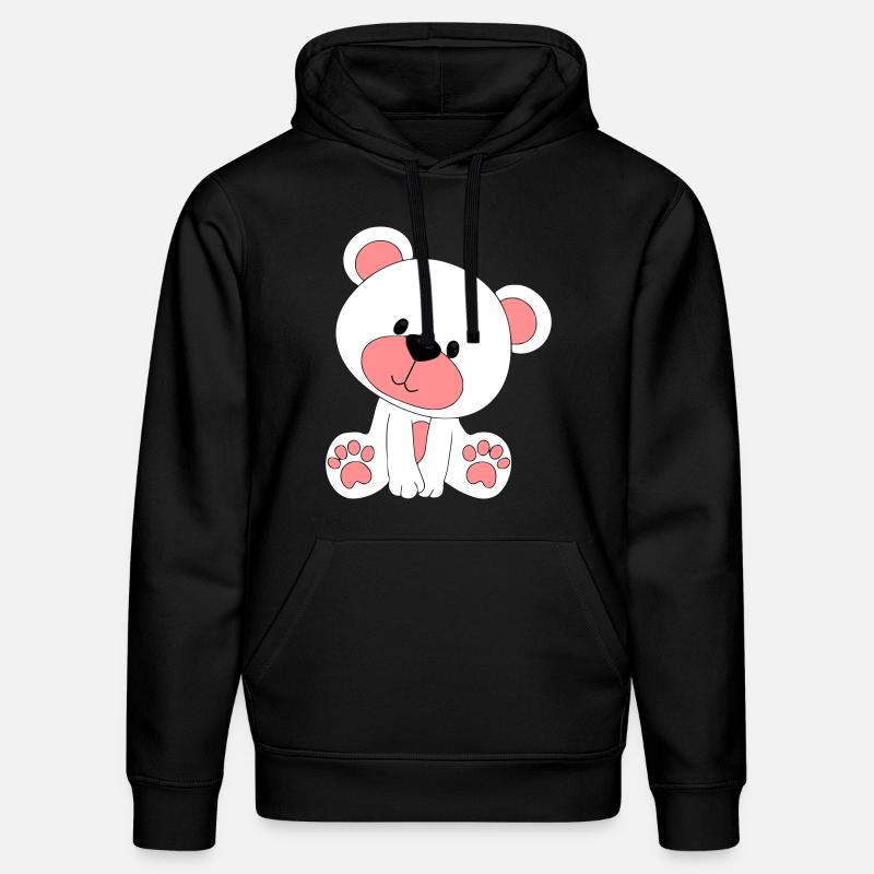 ours en peluche - Sweat à capuche bio DRUMMER Stanley/Stella Unisexe - noir