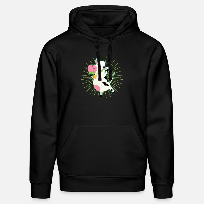 Herbe de vache mangent acclamations - Sweat à capuche bio DRUMMER Stanley/Stella Unisexe - noir
