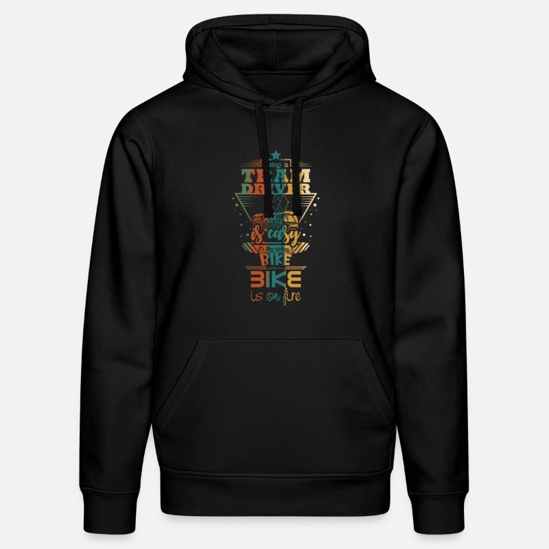 Tramfahrer Spruch - Stanley/Stella Unisex Bio-Hoodie DRUMMER  - Schwarz