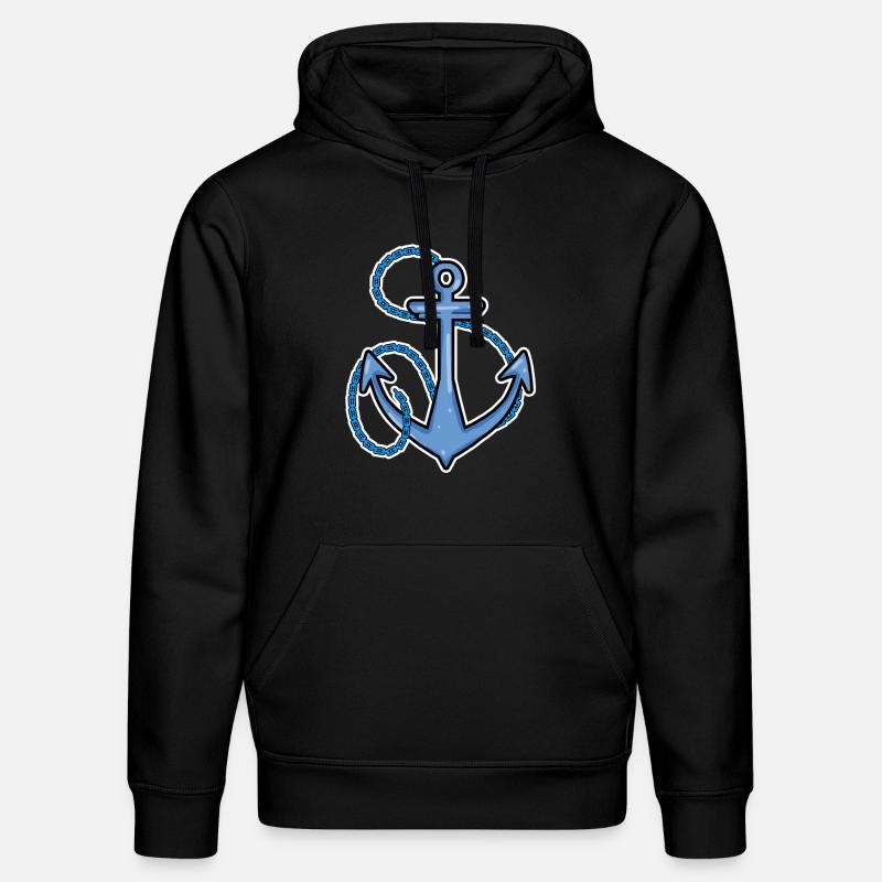 Symbole ancre - Sweat à capuche bio DRUMMER Stanley/Stella Unisexe - noir