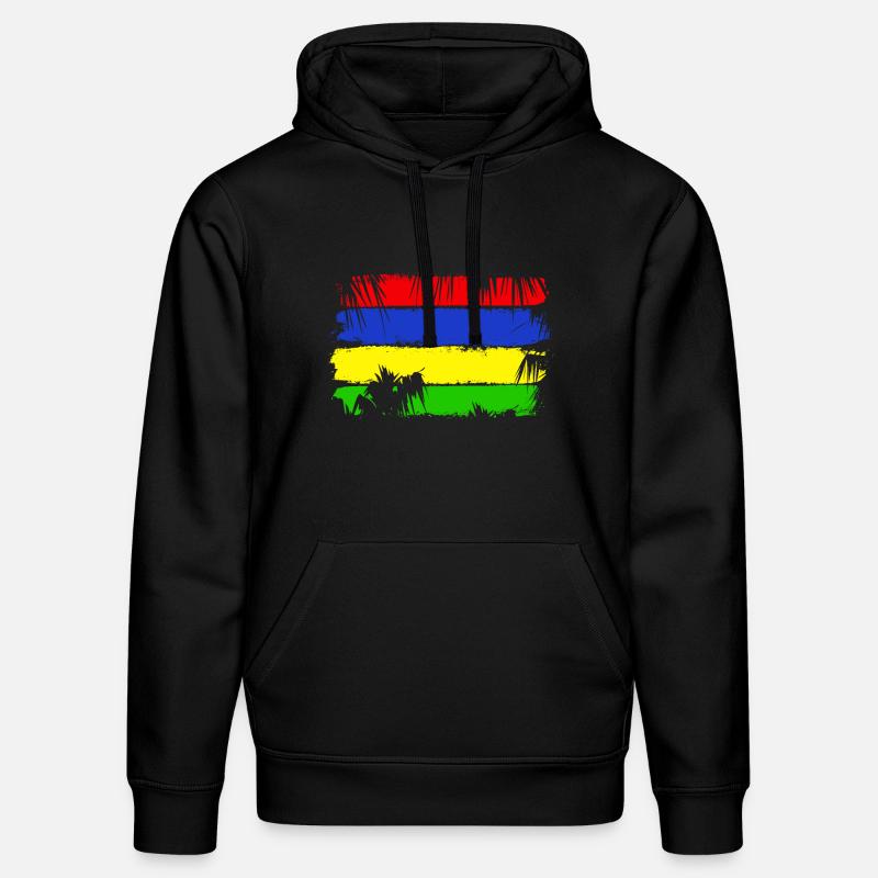 Drapeau de l’Île Maurice - Sweat à capuche bio DRUMMER Stanley/Stella Unisexe - noir