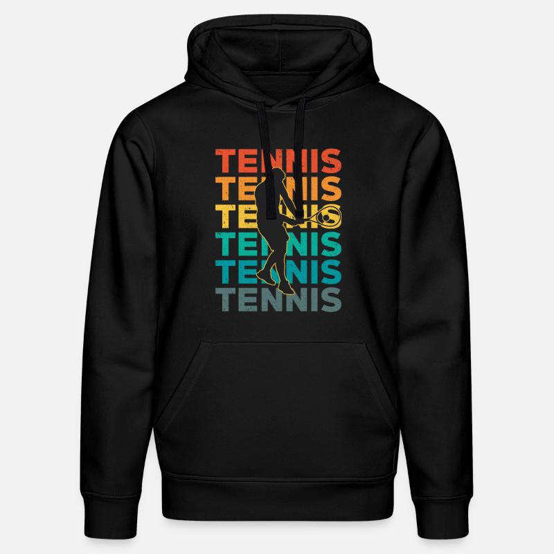 Tennis Retro - Sweat à capuche bio DRUMMER Stanley/Stella Unisexe - noir