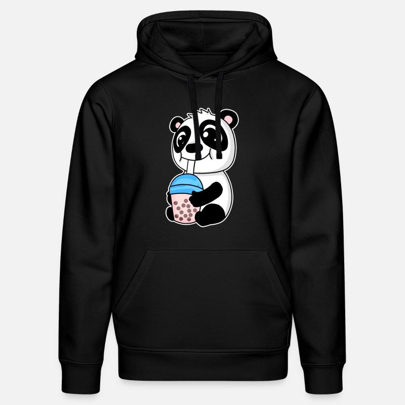Bubble Tea Panda - Sweat à capuche bio DRUMMER Stanley/Stella Unisexe - noir