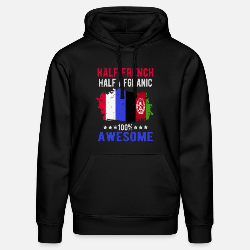 Moitié Français moitié afghan - Sweat à capuche bio DRUMMER Stanley/Stella Unisexe - noir