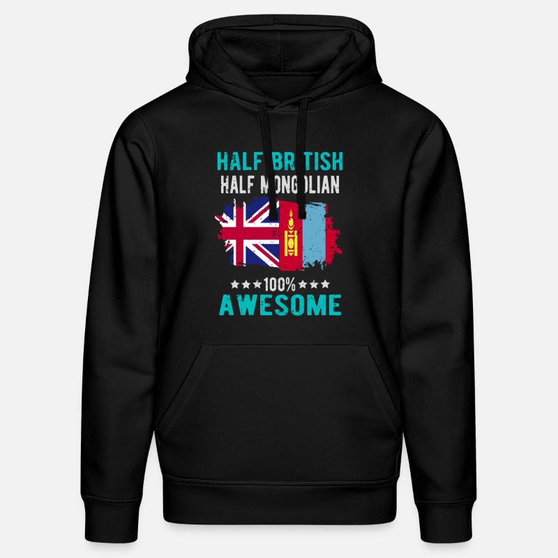 Halb Brite Halb Mongole - Stanley/Stella Unisex Bio-Hoodie DRUMMER  - Schwarz