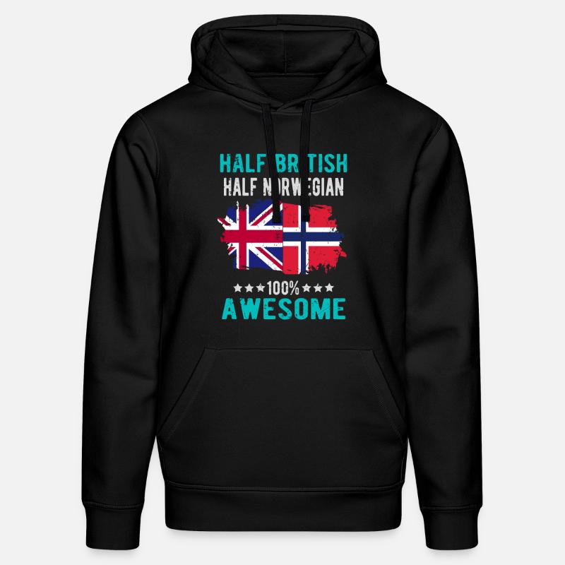 Halb Brite Halb Norweger - Stanley/Stella Unisex Bio-Hoodie DRUMMER - Schwarz