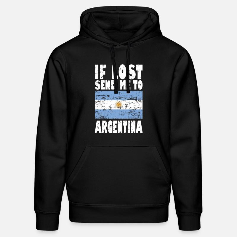 Drapeau de l’Argentine - Sweat à capuche bio DRUMMER Stanley/Stella Unisexe - noir