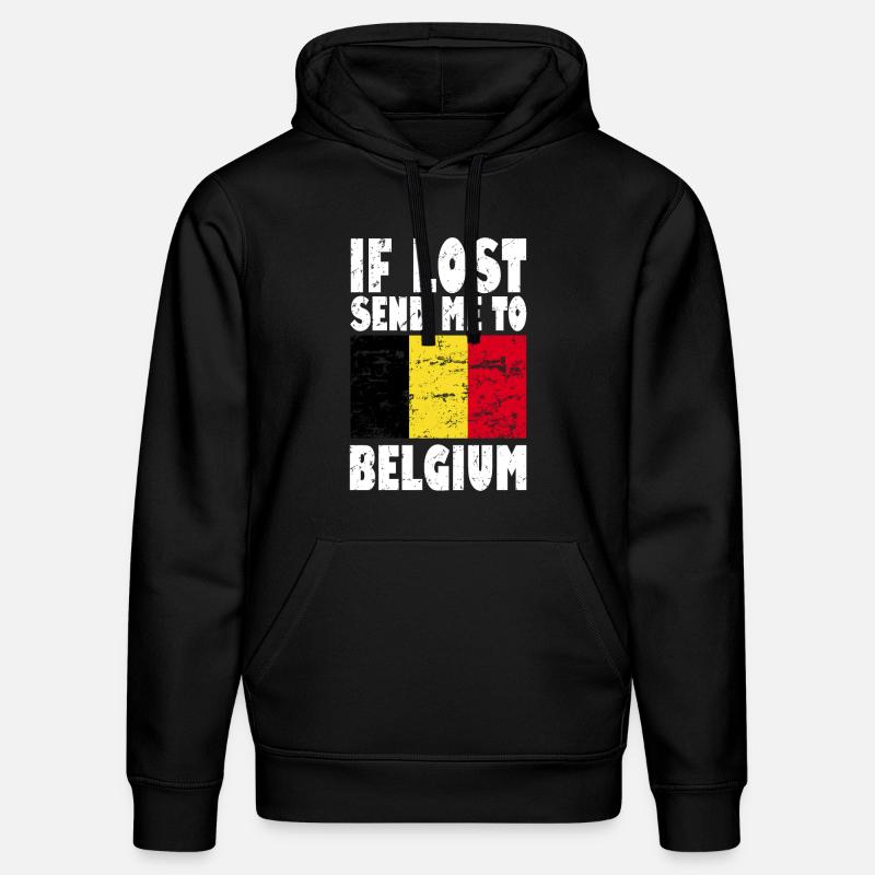 Drapeau de la Belgique - Sweat à capuche bio DRUMMER Stanley/Stella Unisexe - noir