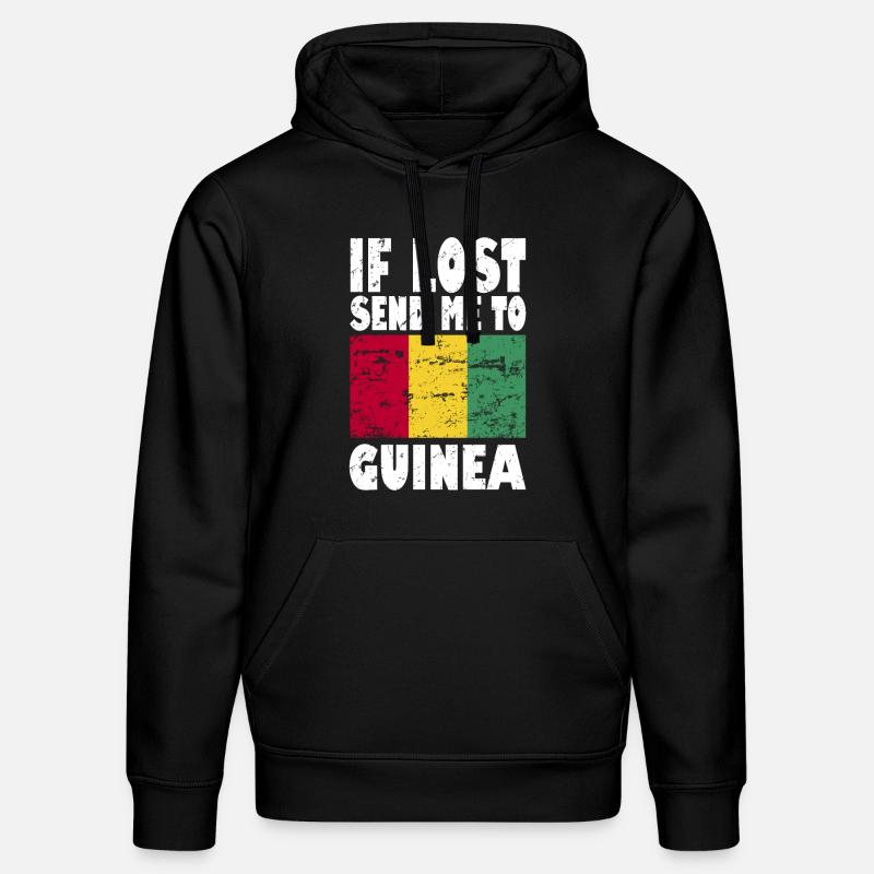 Drapeau de guinée Disant - Sweat à capuche bio DRUMMER Stanley/Stella Unisexe - noir