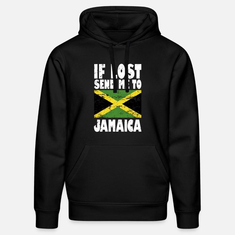 Drapeau de la Jamaïque - Sweat à capuche bio DRUMMER Stanley/Stella Unisexe - noir