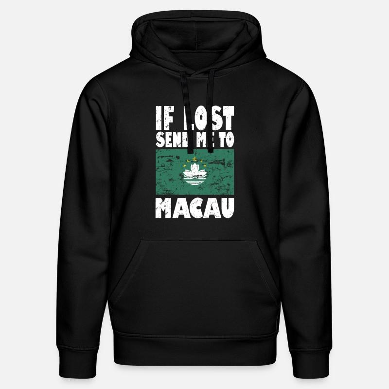 Drapeau de Macao - Sweat à capuche bio DRUMMER Stanley/Stella Unisexe - noir