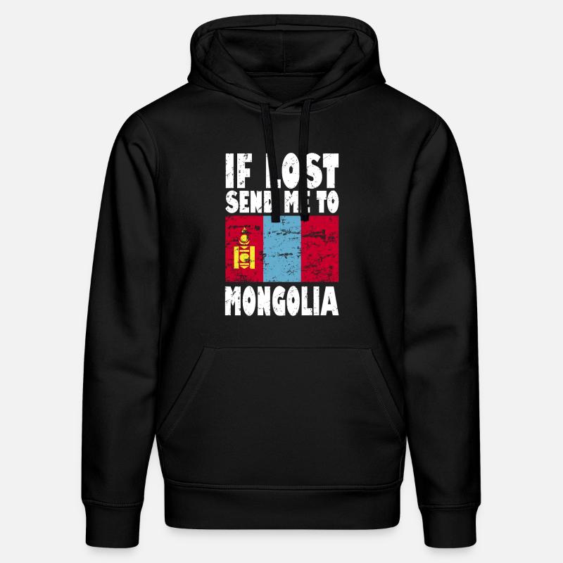 Drapeau de Mongolie - Sweat à capuche bio DRUMMER Stanley/Stella Unisexe - noir