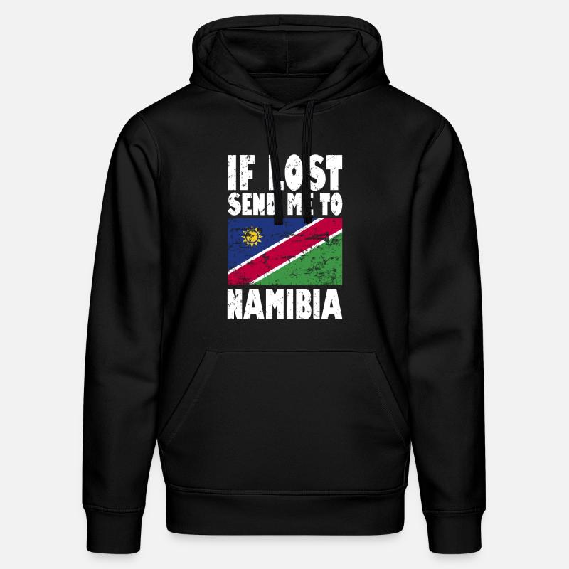 Drapeau de la Namibie - Sweat à capuche bio DRUMMER Stanley/Stella Unisexe - noir