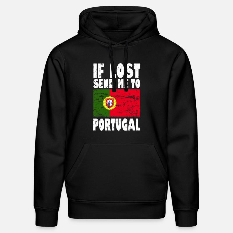 Drapeau du Portugal - Sweat à capuche bio DRUMMER Stanley/Stella Unisexe - noir