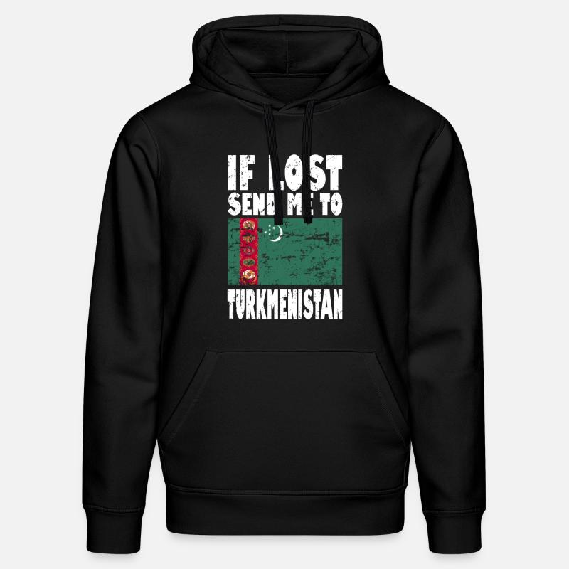 Drapeau du Turkménistan - Sweat à capuche bio DRUMMER Stanley/Stella Unisexe - noir