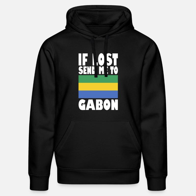Drapeau du Gabon - Sweat à capuche bio DRUMMER Stanley/Stella Unisexe - noir