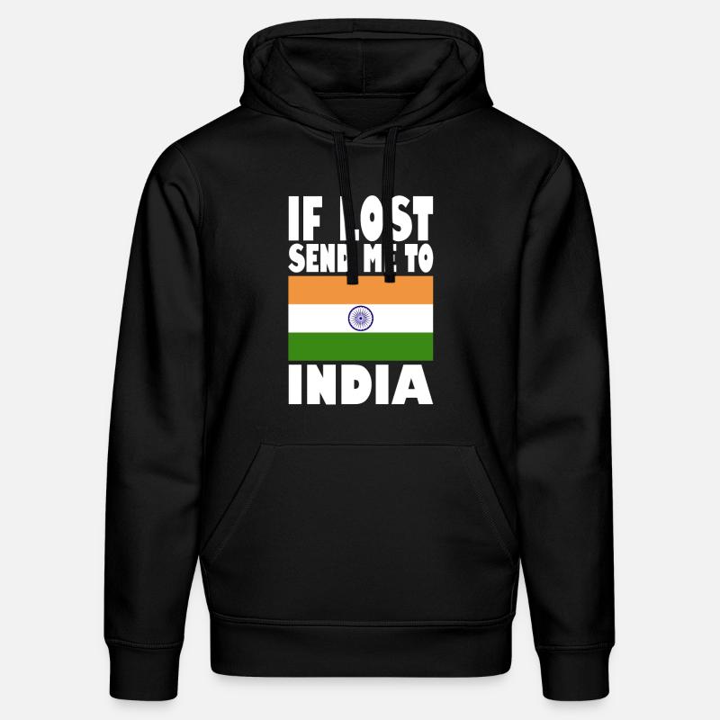 Drapeau de l’Inde - Sweat à capuche bio DRUMMER Stanley/Stella Unisexe - noir