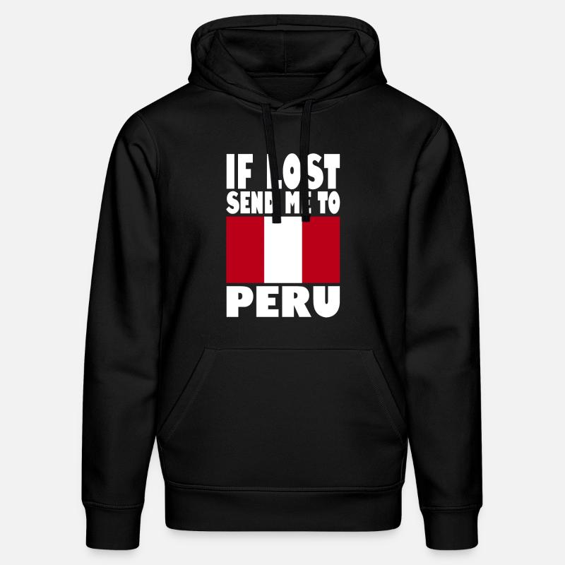 Peru Flagge Spruch - Stanley/Stella Unisex Bio-Hoodie DRUMMER  - Schwarz