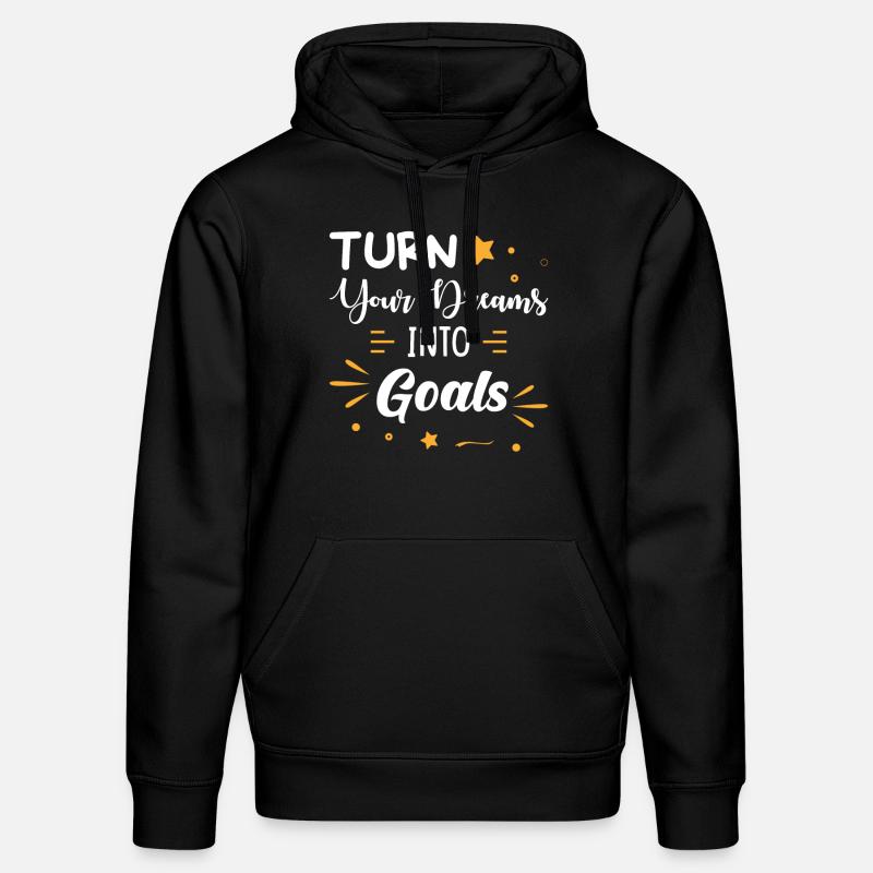 Motivation Succès Rêves Objectifs Dire - Sweat à capuche bio DRUMMER Stanley/Stella Unisexe - noir