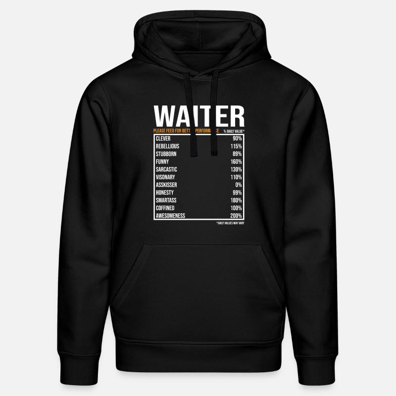 Kellner Spruch Kellner Geschenk - Stanley/Stella Unisex Bio-Hoodie DRUMMER  - Schwarz
