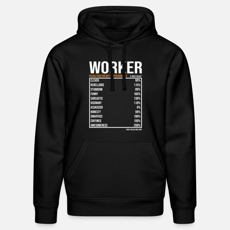 Arbeiter Geschenk Lustiger Arbeiter Spruch - Stanley/Stella Unisex Bio-Hoodie DRUMMER  - Schwarz