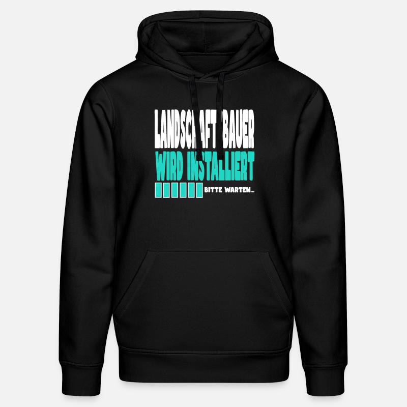 Landschaftsbauer wird installiert - Stanley/Stella Unisex Bio-Hoodie DRUMMER  - Schwarz